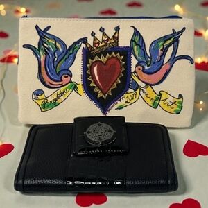 Brighton LOVE OF ART Pouch & CROC EMBOSSED Wallet